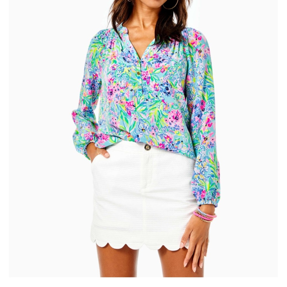 Lilly Pulitzer Colette Scallop Hem Skort- size 6